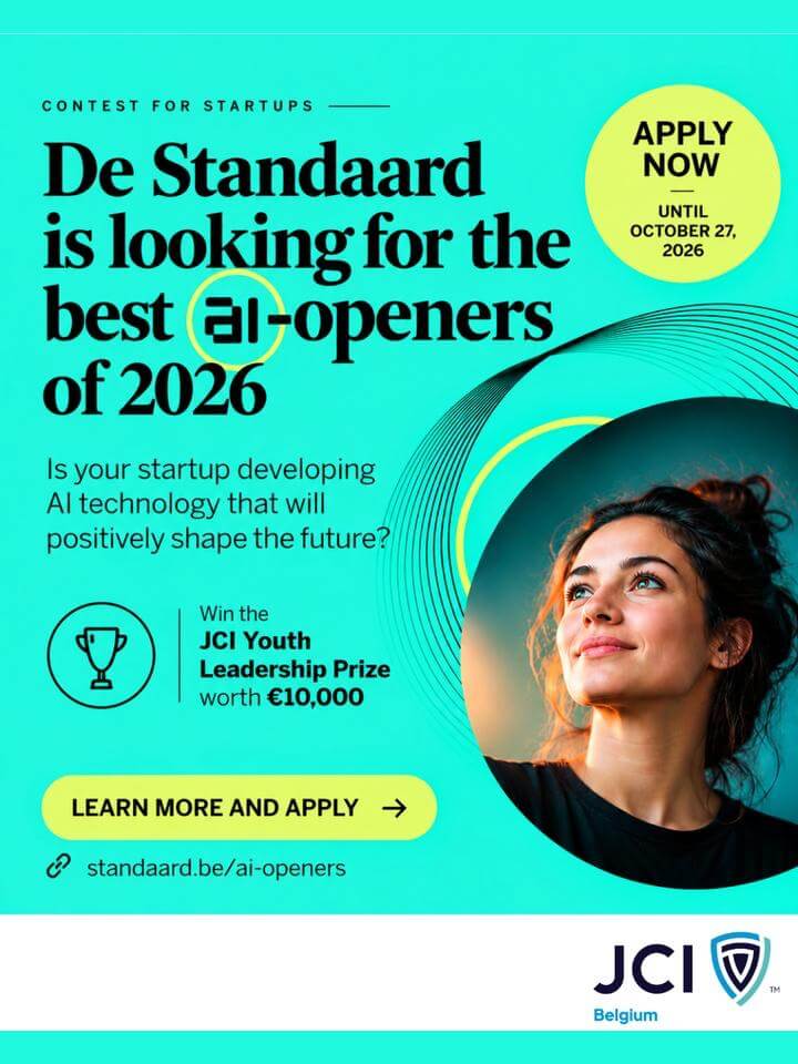Contest for startups: De Standaard is looking for the best AI-openers of 2026. Apply until October 27, 2026.